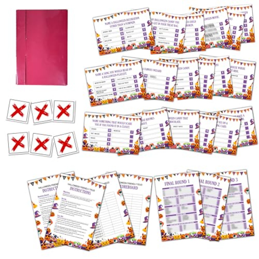 Party Games For Large Groups - Halloween Friendly Feud Game, Family Friendly