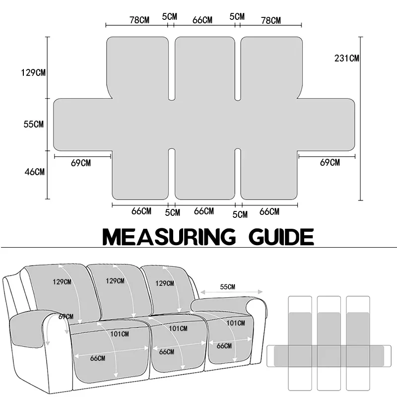 1/2/3 Seater Recliner Sofa Cov - Washer Toss Set review and price