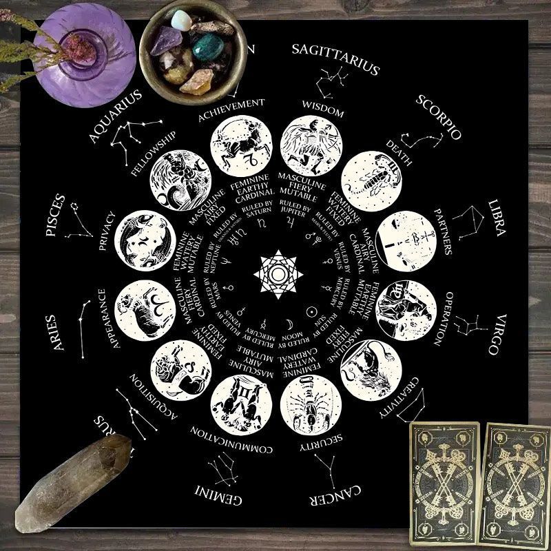Zodiac Pattern Tarot Cloth - S - Zodiac Party Games review and price