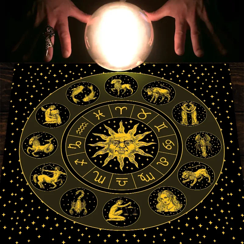 Tarot Cloth Gold Sun Zodiac Ve - Zodiac Party Games review and price