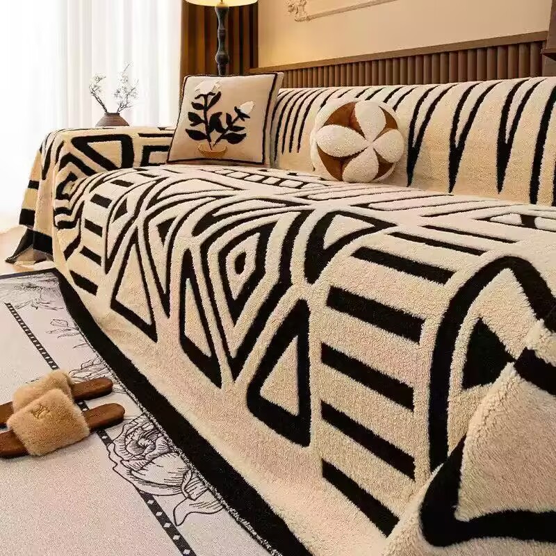 Polar Fleece Plush Sofa Cover  - Washer Toss Set review and price