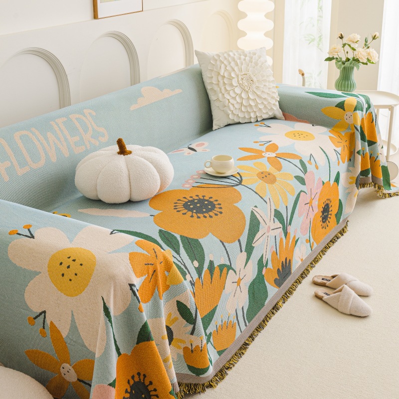 1pc Sofa Blanket with Tassels  - Washer Toss Set review and price