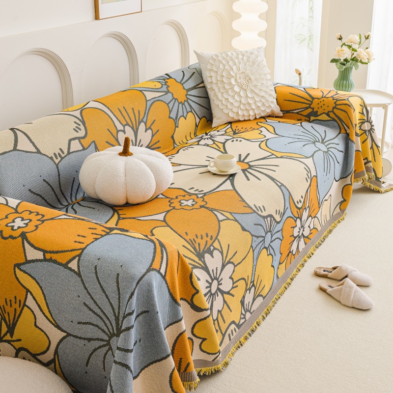 1pc Sofa Blanket with Tassels  - Washer Toss Set review and price