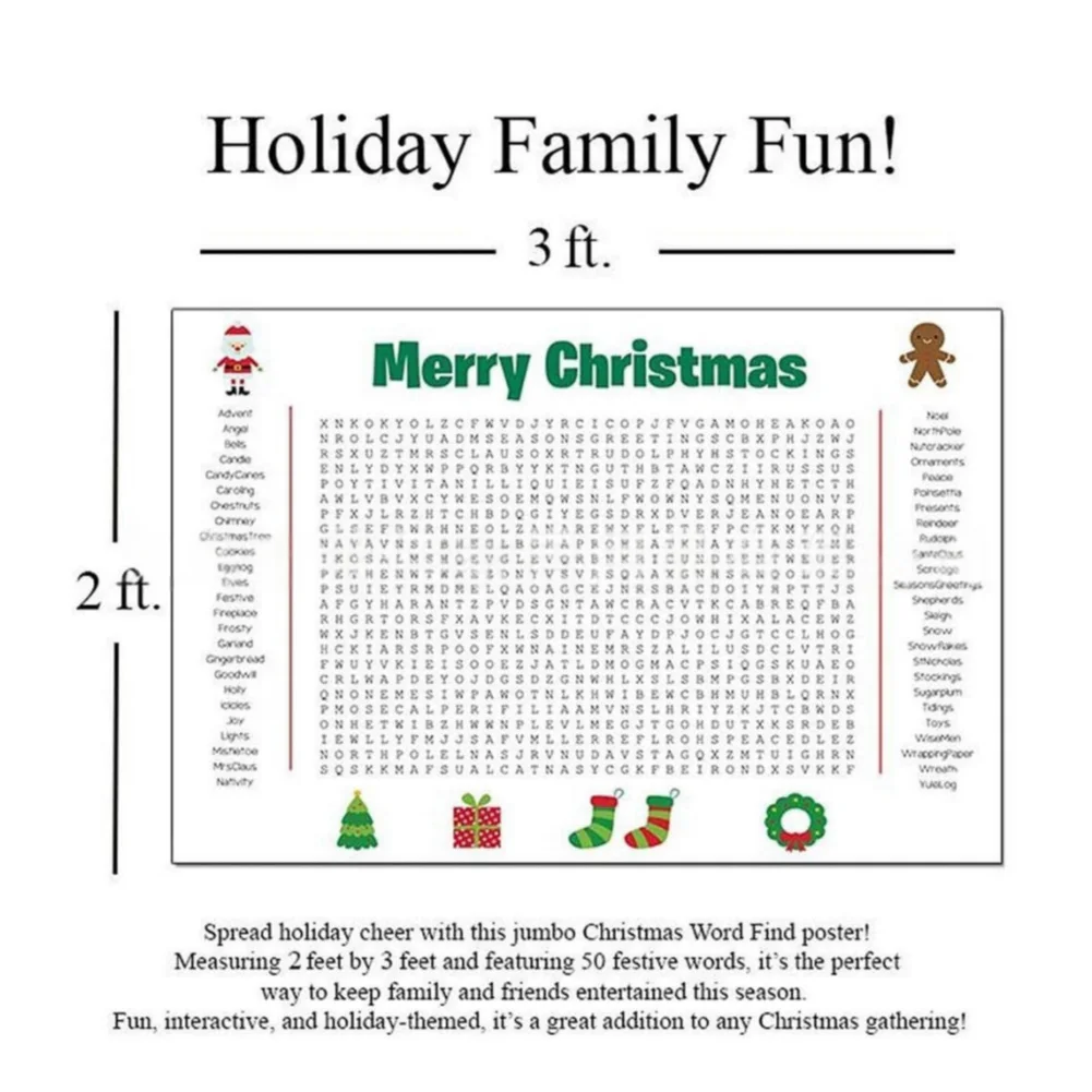 Large Christmas Word Search Po - Party Games For Large Groups review and price