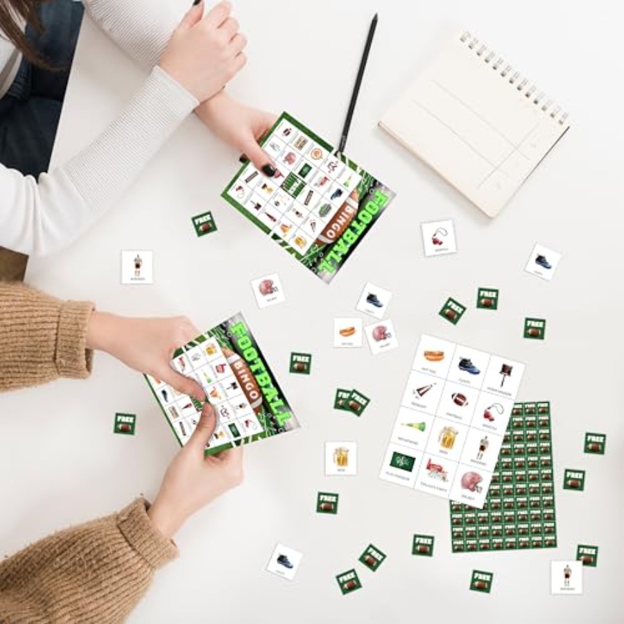 Football Party Bingo Game Card - Party Games For Large Groups review and price